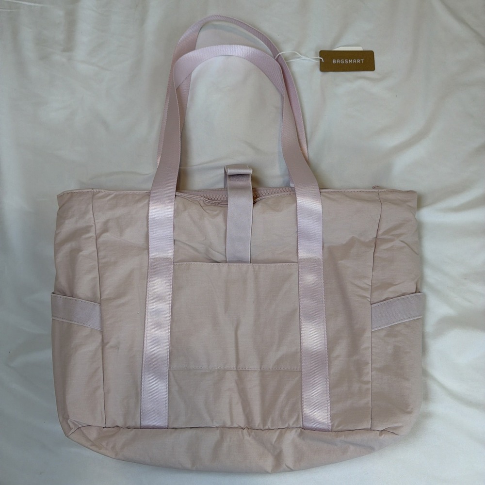 BAGSMART Light Pink Tote Shoulder Bag Zip Inner Outer Pockets for Women NWT